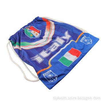 Italy Football Club (FIGC) Pattern Draw Cord Beam Polyester Bag